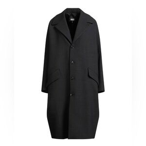 MM6 Maison Martin Margiela Cocoon Long Wool Blend Charcoal Coat Size 40- US 4